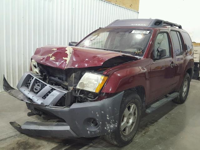 5N1AN08U17C505661 - 2007 NISSAN XTERRA OFF RED photo 2