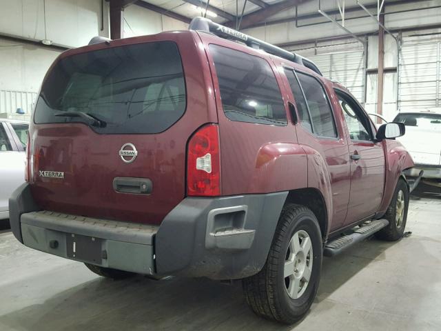 5N1AN08U17C505661 - 2007 NISSAN XTERRA OFF RED photo 4