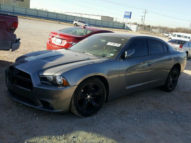 2C3CDXHG6CH149125 - 2012 DODGE CHARGER SX GRAY photo 2