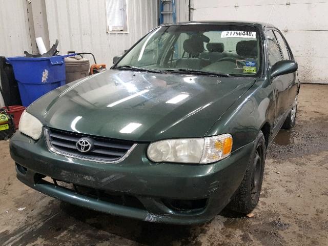 2T1BR12E11C484572 - 2001 TOYOTA COROLLA GREEN photo 2