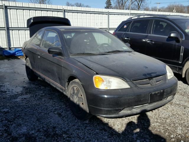 1HGEM22992L050643 - 2002 HONDA CIVIC EX BLACK photo 1