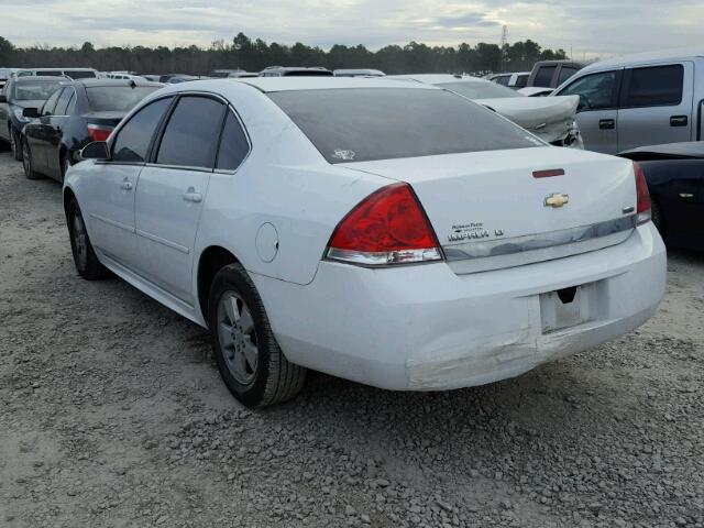 2G1WB5EK3A1220548 - 2010 CHEVROLET IMPALA LT WHITE photo 3