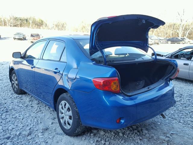 JTDBL40E199066102 - 2009 TOYOTA COROLLA BA BLUE photo 3