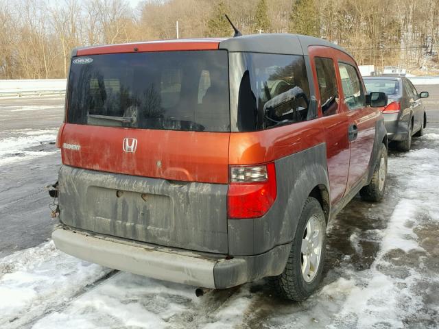 5J6YH28504L033652 - 2004 HONDA ELEMENT EX ORANGE photo 4