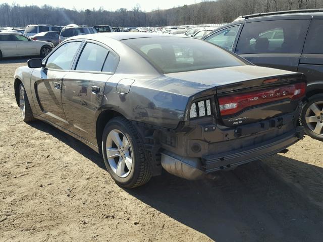 2C3CDXBG6EH268000 - 2014 DODGE CHARGER SE GRAY photo 3