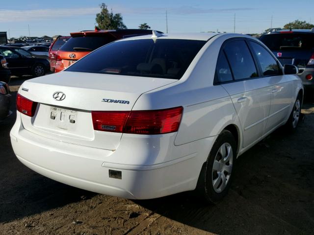 5NPET46C39H561993 - 2009 HYUNDAI SONATA GLS WHITE photo 4