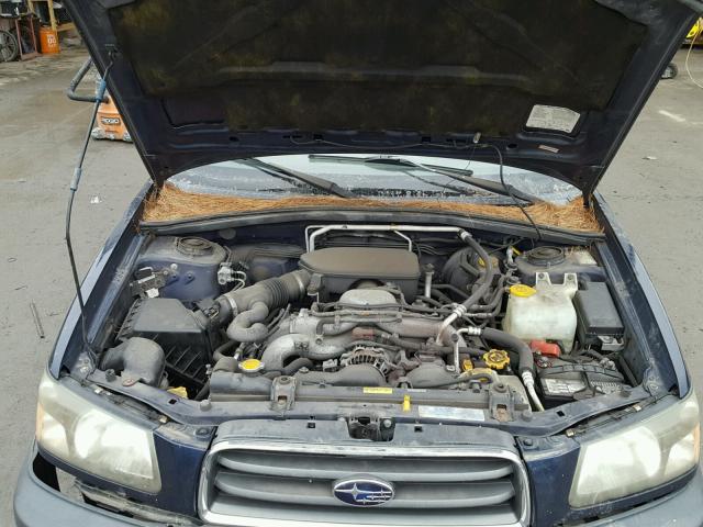 JF1SG63675H707473 - 2005 SUBARU FORESTER 2 BLUE photo 7