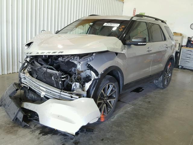 1FM5K8D88FGA86281 - 2015 FORD EXPLORER X SILVER photo 2