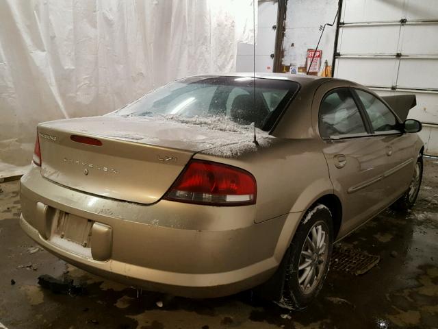 1C3EL56T13N501423 - 2003 CHRYSLER SEBRING LX GOLD photo 4