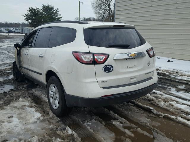 1GNKRFED2EJ227390 - 2014 CHEVROLET TRAVERSE L WHITE photo 3