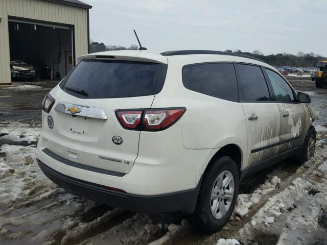 1GNKRFED2EJ227390 - 2014 CHEVROLET TRAVERSE L WHITE photo 4