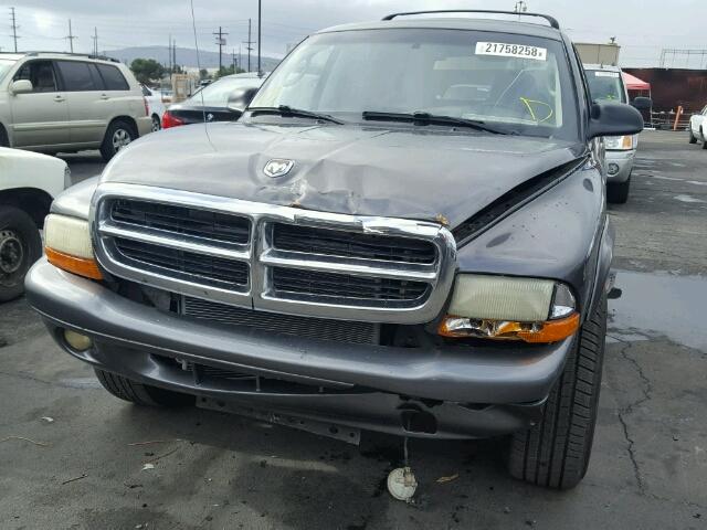 1B4HS48NX2F212082 - 2002 DODGE DURANGO SL GRAY photo 9