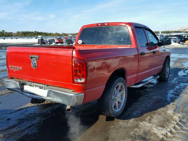 3D7KA28D43G749866 - 2003 DODGE RAM 2500 S RED photo 4