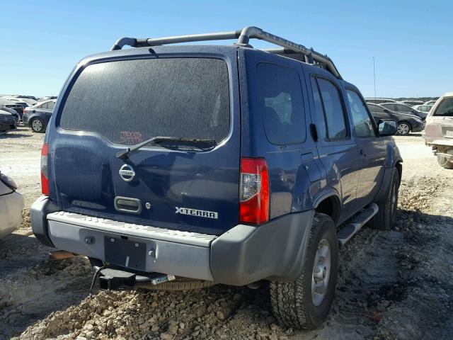 5N1ED28T02C522838 - 2002 NISSAN XTERRA XE BLUE photo 4