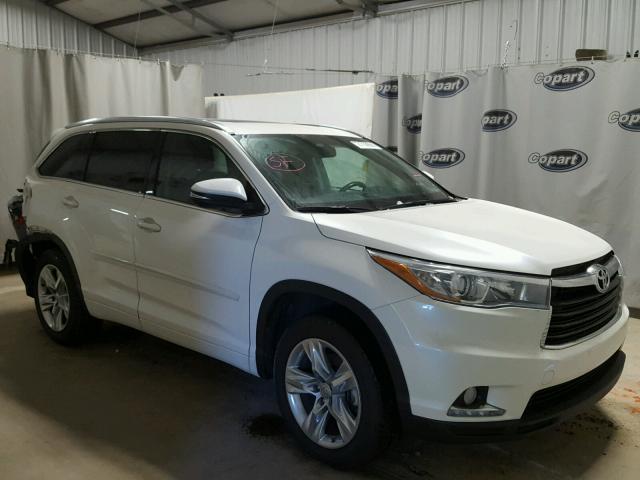 5TDYKRFH1ES005209 - 2014 TOYOTA HIGHLANDER WHITE photo 1