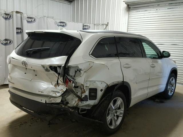 5TDYKRFH1ES005209 - 2014 TOYOTA HIGHLANDER WHITE photo 4