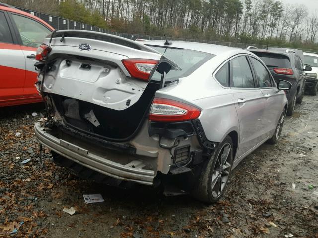 3FA6P0K95DR152692 - 2013 FORD FUSION TIT SILVER photo 4