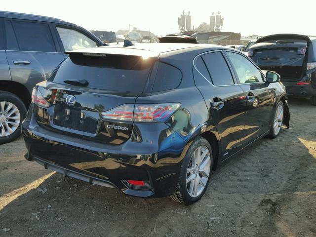 JTHKD5BHXE2184807 - 2014 LEXUS CT 200 BLACK photo 4