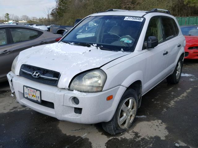 KM8JM12B87U535539 - 2007 HYUNDAI TUCSON GLS WHITE photo 2