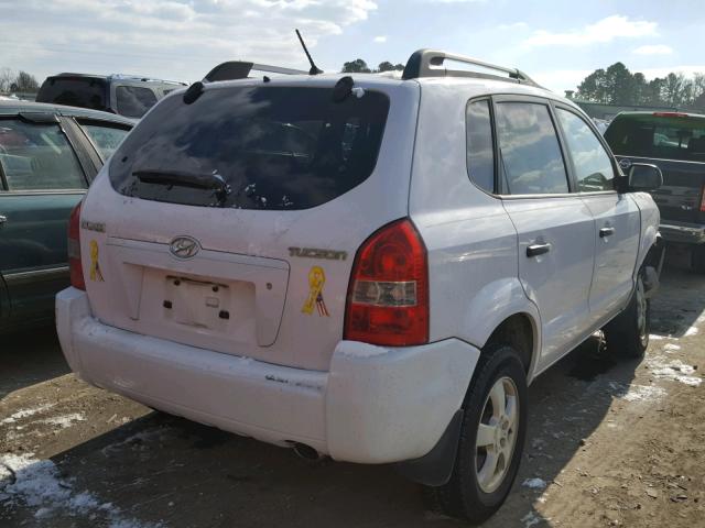 KM8JM12B87U535539 - 2007 HYUNDAI TUCSON GLS WHITE photo 4