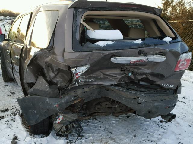 1GKLVNED2AJ123905 - 2010 GMC ACADIA SLT ყავისფერი ფოტო 9