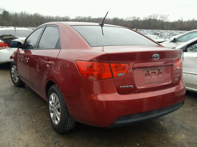 KNAFU4A20A5055488 - 2010 KIA FORTE EX MAROON photo 3