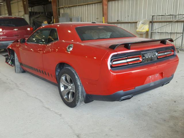 2C3CDZAG2FH708020 - 2015 DODGE CHALLENGER RED photo 3