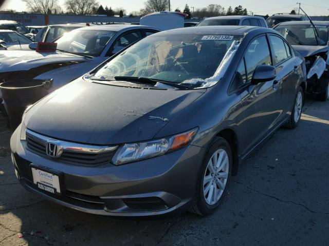 19XFB2F98CE000653 - 2012 HONDA CIVIC EXL GRAY photo 2