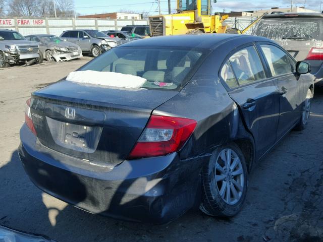 19XFB2F98CE000653 - 2012 HONDA CIVIC EXL GRAY photo 4