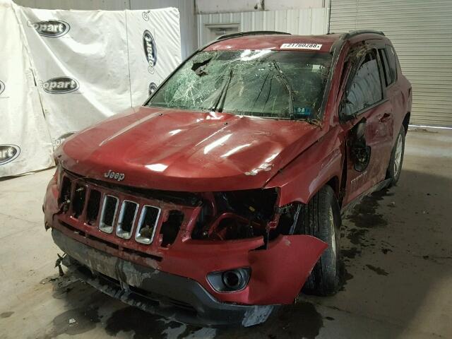 1C4NJDBB4ED621945 - 2014 JEEP COMPASS SP MAROON photo 2