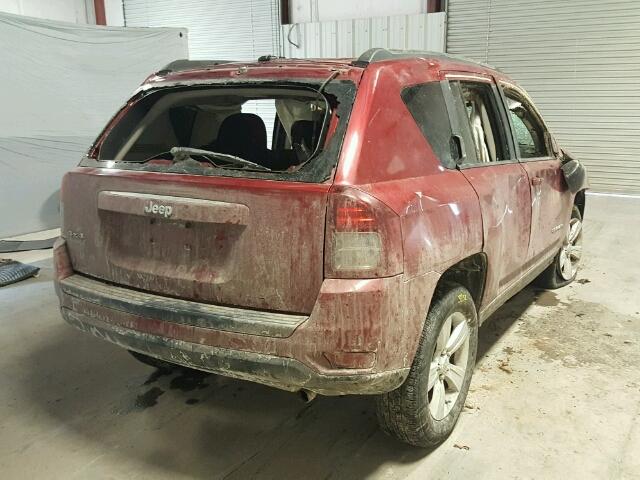 1C4NJDBB4ED621945 - 2014 JEEP COMPASS SP MAROON photo 4