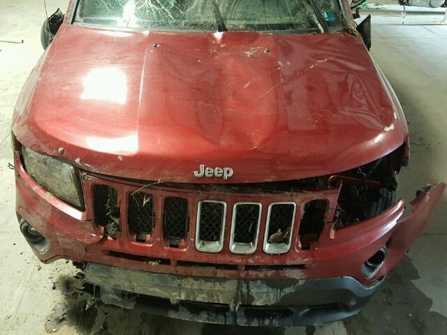 1C4NJDBB4ED621945 - 2014 JEEP COMPASS SP MAROON photo 7