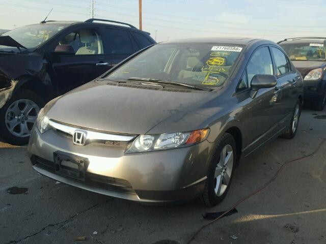 2HGFA16878H354701 - 2008 HONDA CIVIC EX GRAY photo 2