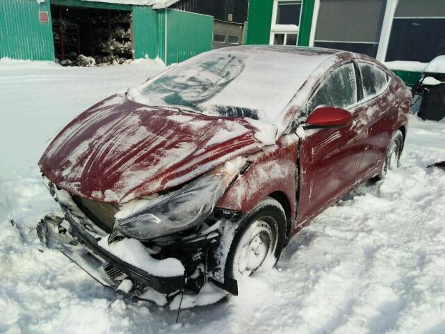 5NPDH4AE6DH328575 - 2013 HYUNDAI ELANTRA GL RED photo 2