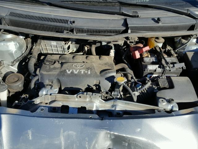 JTDKT903895241948 - 2009 TOYOTA YARIS SILVER photo 7