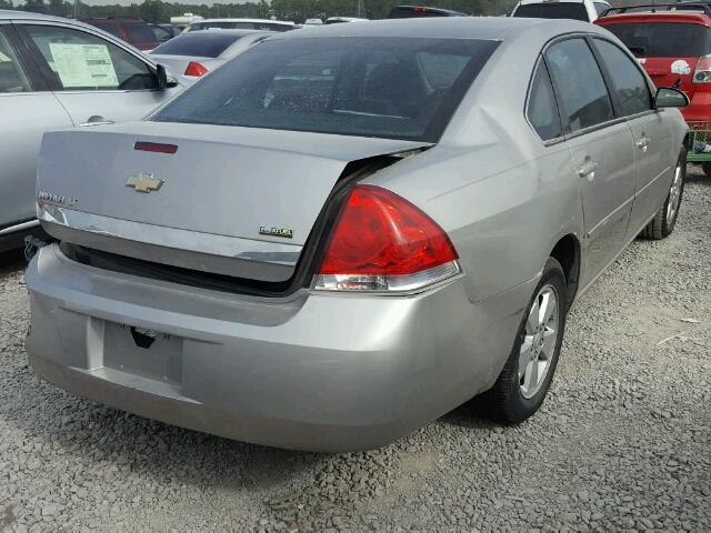 2G1WT58K679122181 - 2007 CHEVROLET IMPALA LT SILVER photo 4