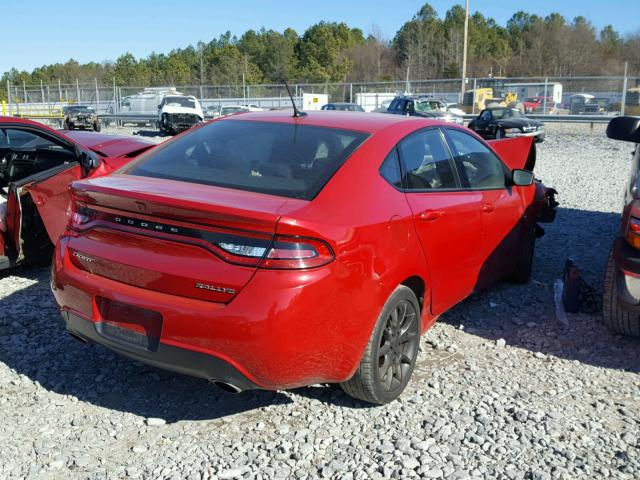 1C3CDFBA0DD182280 - 2013 DODGE DART SXT RED photo 4