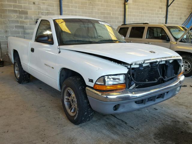 1B7FL26X1WS704982 - 1998 DODGE DAKOTA WHITE photo 1