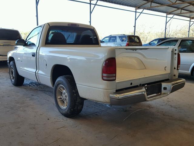 1B7FL26X1WS704982 - 1998 DODGE DAKOTA WHITE photo 3