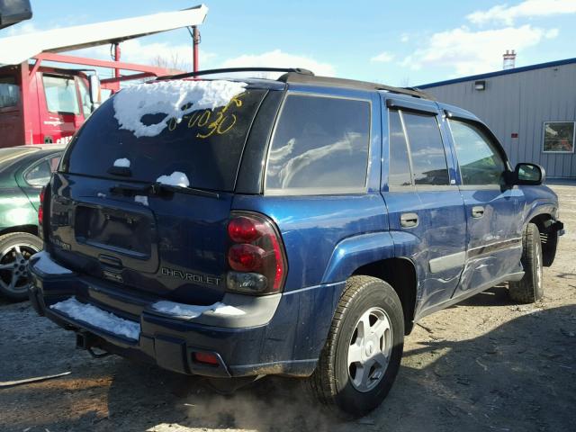 1GNDS13S632142061 - 2003 CHEVROLET TRAILBLAZE BLUE photo 4