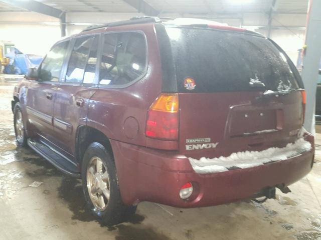 1GKDT13S032312022 - 2003 GMC ENVOY MAROON photo 3