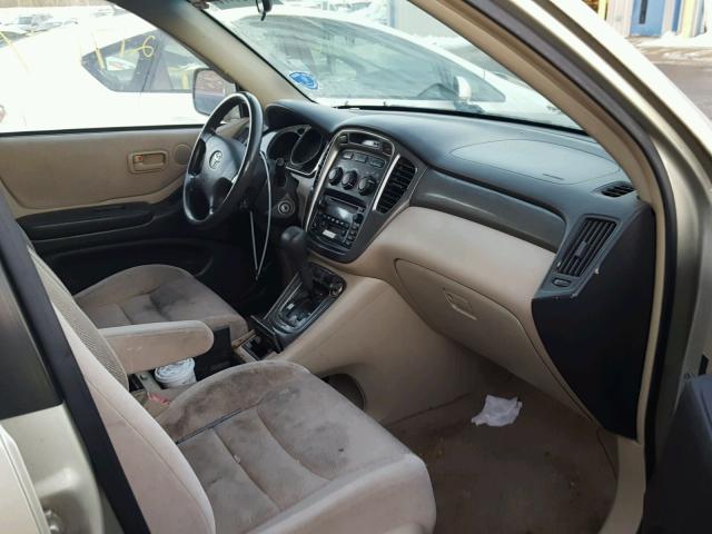 JTEGF21A630083854 - 2003 TOYOTA HIGHLANDER TAN photo 5