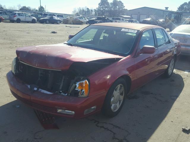 1G6KF54912U153191 - 2002 CADILLAC DEVILLE DT RED photo 2