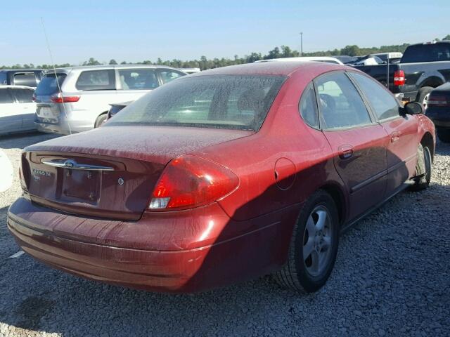 1FAFP53U12G165945 - 2002 FORD TAURUS SE MAROON photo 4