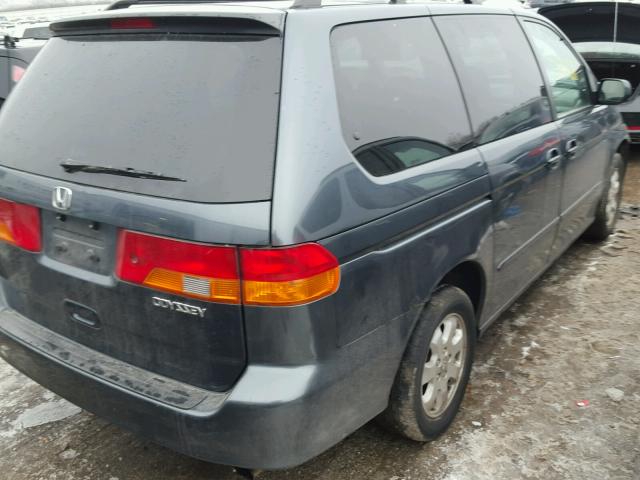 5FNRL18663B060836 - 2003 HONDA ODYSSEY EX BLUE photo 4