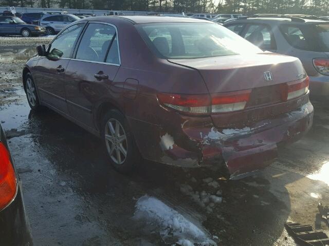 1HGCM66503A059136 - 2003 HONDA ACCORD EX MAROON photo 3