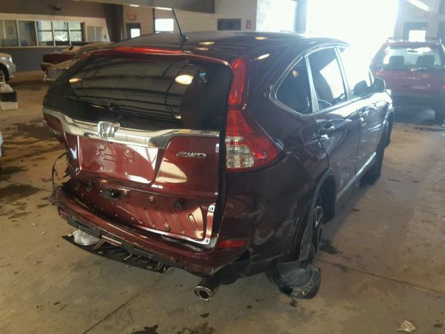 2HKRM4H48GH651836 - 2016 HONDA CR-V SE MAROON photo 4