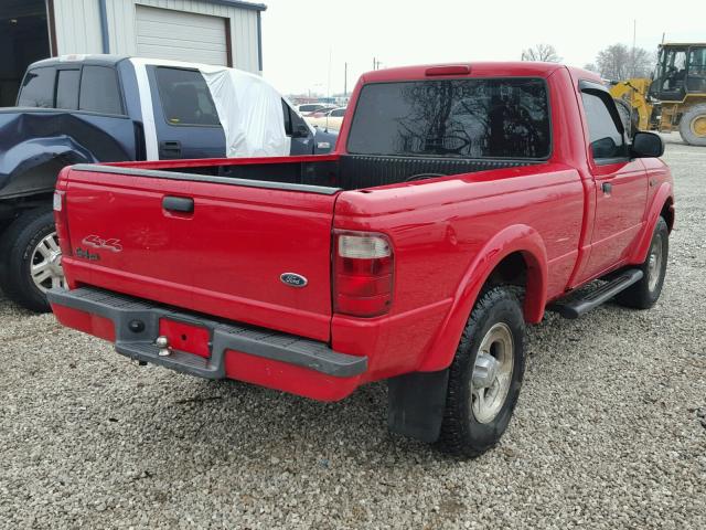 1FTYR11U53PB73170 - 2003 FORD RANGER RED photo 4