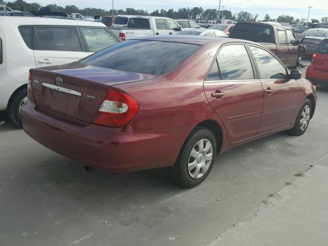 4T1BE32K04U272360 - 2004 TOYOTA CAMRY LE RED photo 4