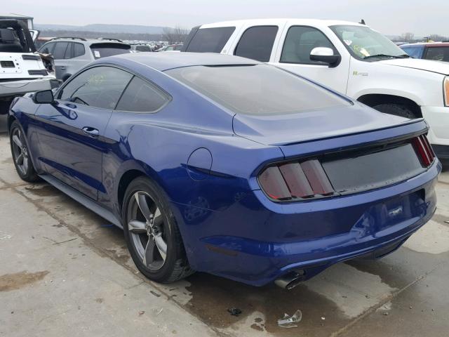 1FA6P8AM7F5337451 - 2015 FORD MUSTANG BLUE photo 3